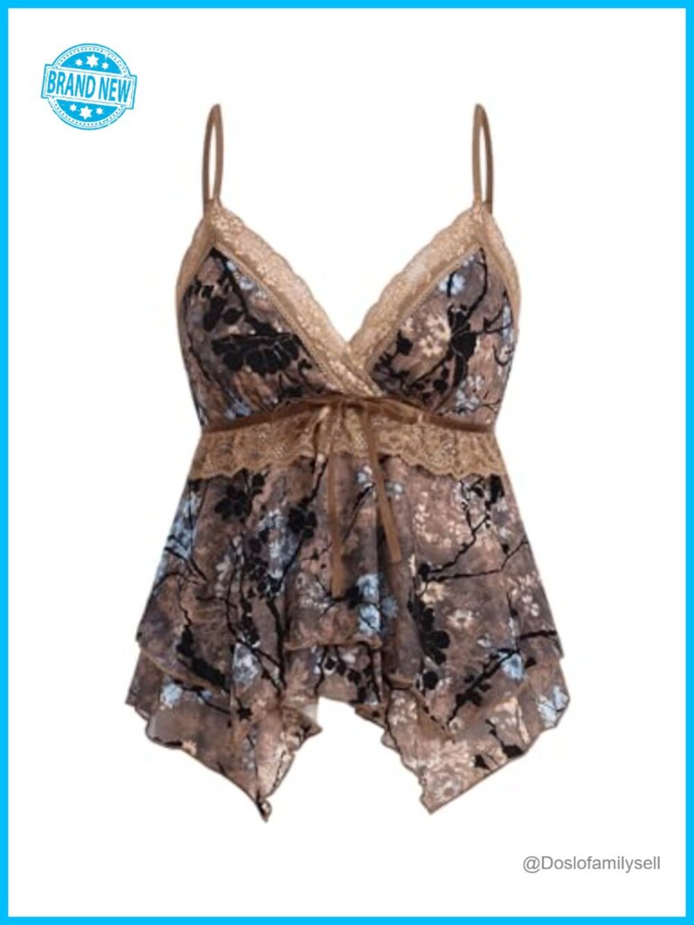 Verdusa Women's Y2K Babydoll Tank Top Lace Sleeveless Bow Tie Front